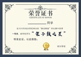 荣誉证书底纹培训模板个人企业