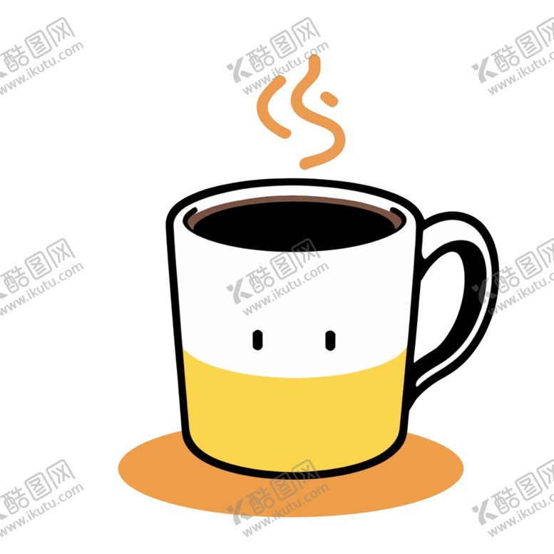 编号：77877806291727441945【酷图网】源文件下载-可爱笑脸咖啡杯插画