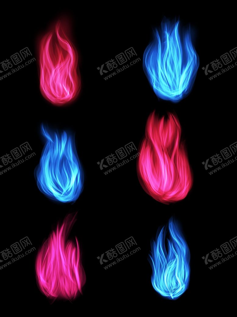 编号：35575110281608135291【酷图网】源文件下载-红蓝火焰高清分层可调色