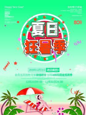 夏日狂暑季海报设计模板