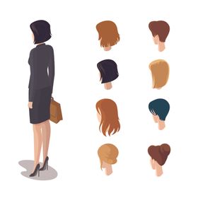 卡通商业商务白领人士人物