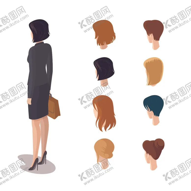 编号：59534007051757245192【酷图网】源文件下载-卡通商业商务白领人士人物