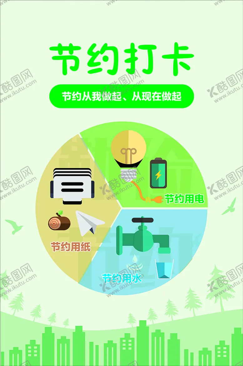 编号：10208311302354234538【酷图网】源文件下载-节约环保海报