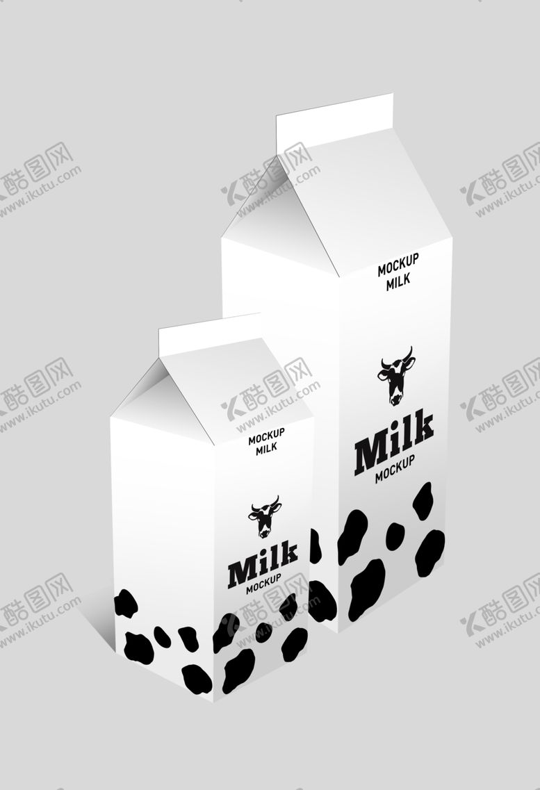 编号：76489910211904126615【酷图网】源文件下载-牛奶包装盒样机