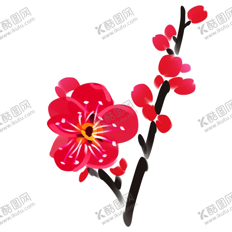 编号：53408205111418511711【酷图网】源文件下载-中国风水墨梅