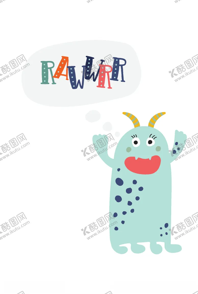 编号：22615404272238138682【酷图网】源文件下载-卡通小怪物