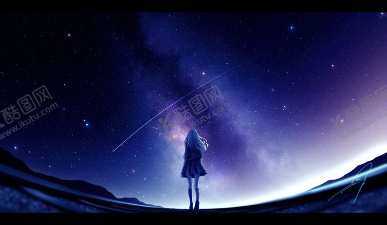编号：83736512111132485750【酷图网】源文件下载-星空壁纸插画