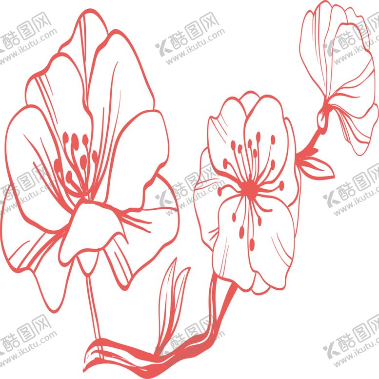 编号：40882309220644045783【酷图网】源文件下载-手绘植物花卉