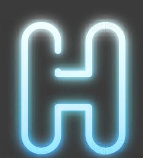 霓虹灯字母H