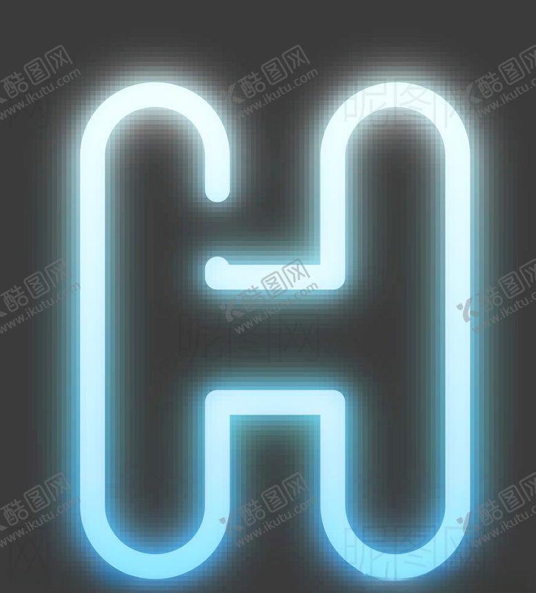 编号：61427610311522142803【酷图网】源文件下载-霓虹灯字母H