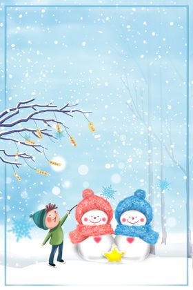 男女雪人