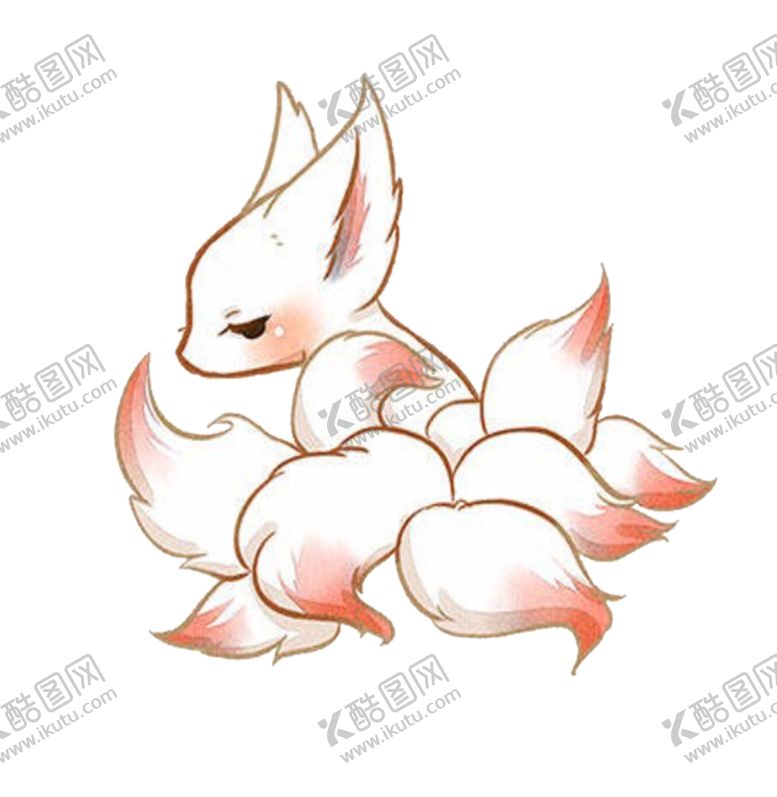编号：58781105122043009275【酷图网】源文件下载-九尾狐插画
