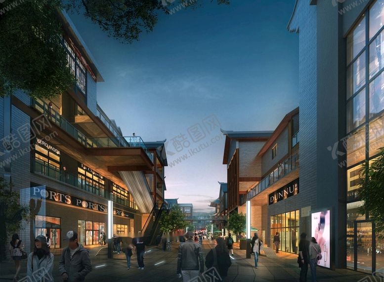 编号：19720809132011255926【酷图网】源文件下载-商业街效果建筑建筑外观