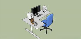 C4D模型电脑桌