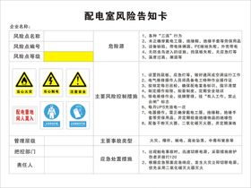 风险告知卡 台钻