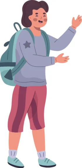 卡通学生形象小孩子儿童小朋友