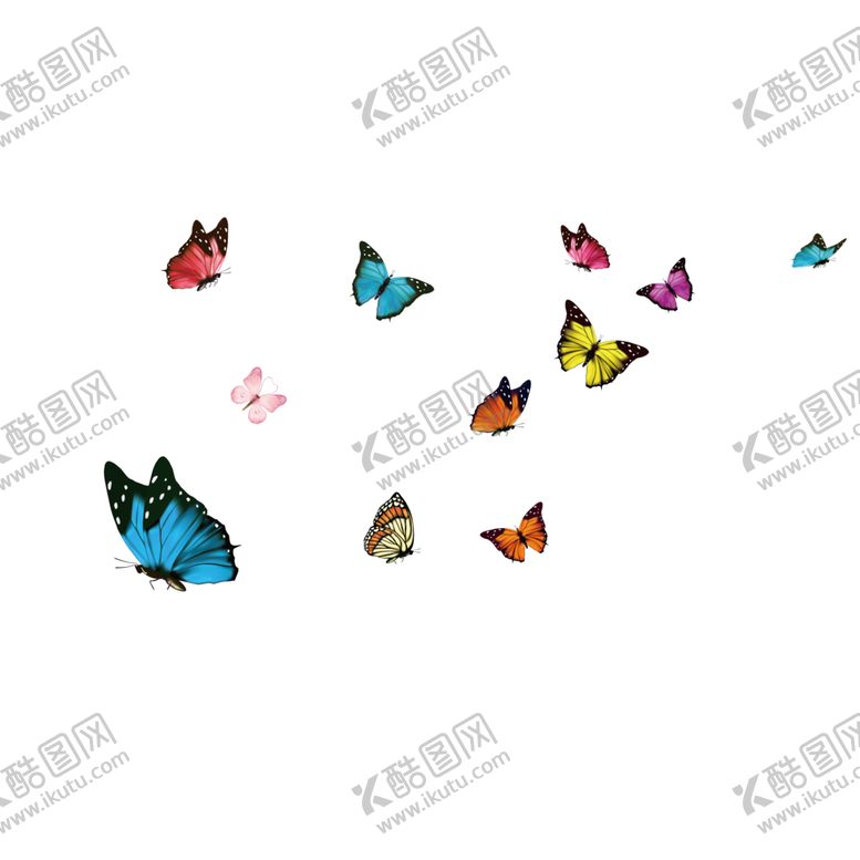 编号：23630310240051018651【酷图网】源文件下载-蝴蝶矢量图