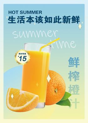 夏日果汁包装海报