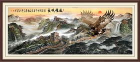 编号：14703609231622005982【酷图网】源文件下载-大展鸿图长城装饰画