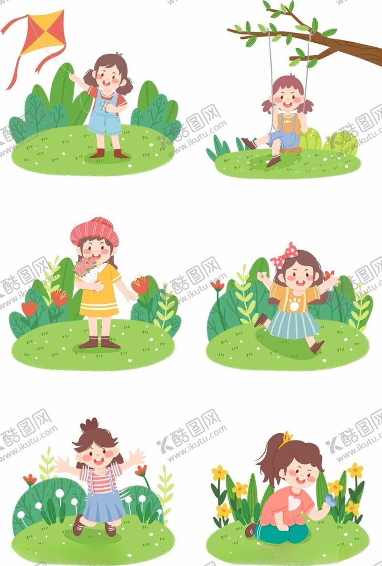 编号：84551202210607474779【酷图网】源文件下载-春游小女孩