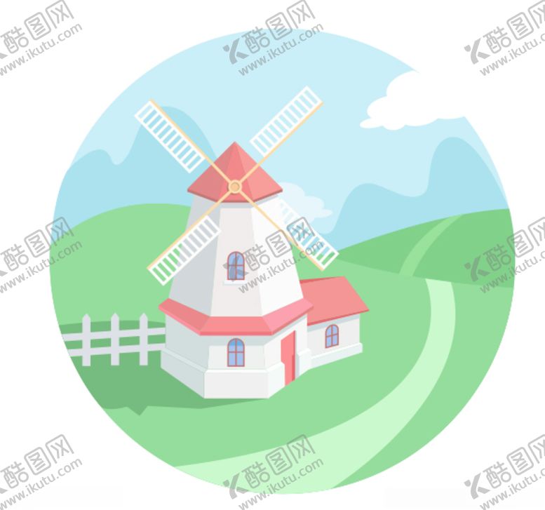 编号：25549406261031522445【酷图网】源文件下载-风车矢量ai插画