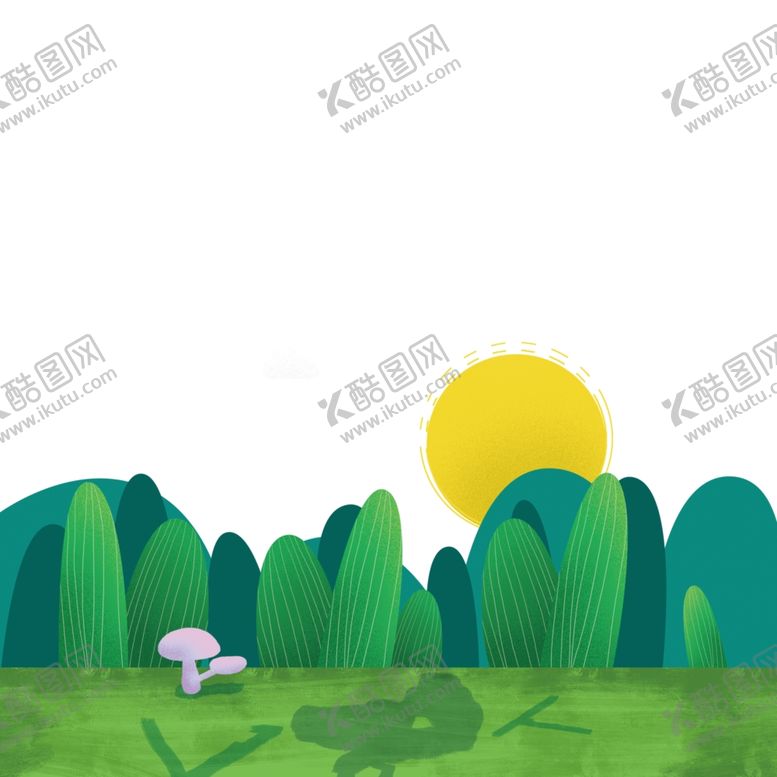 编号：74913707131117036384【酷图网】源文件下载-绿色的森林和太阳
