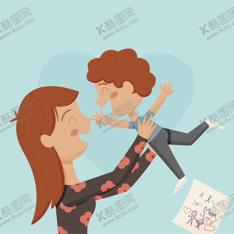 编号：49285109131723073785【酷图网】源文件下载-母亲节插图亲情妇女