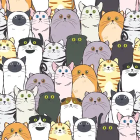 小清新卡通图案背景