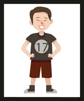 手绘男人男孩卡通动画卡通动画
