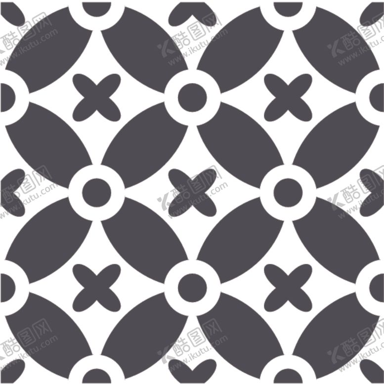 编号：40895110290216159178【酷图网】源文件下载-黑白简约花纹图案设计