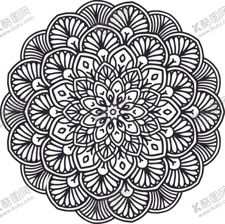 编号：61381810090139432436【酷图网】源文件下载-曼陀罗花纹