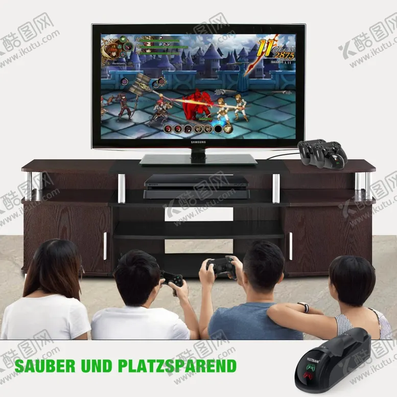 编号：86492905022142455562【酷图网】源文件下载-PS4手柄充电座场景图