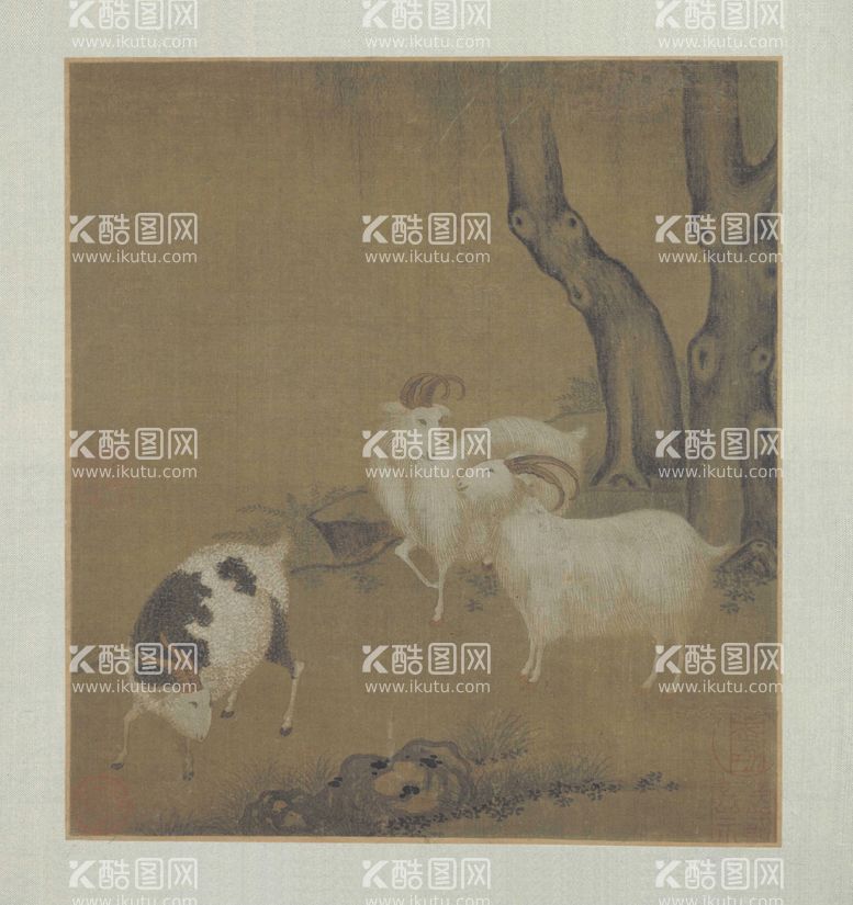 编号：68729509142015455769【酷图网】源文件下载-工笔画 古代山水画中国元素