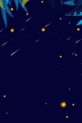 深夜星星叶子背景