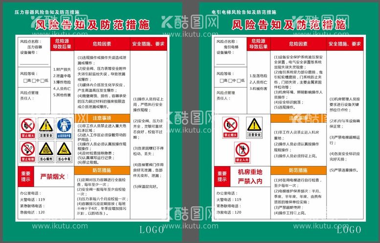 编号：65563112152317141173【酷图网】源文件下载-风险告知及防范措施示例