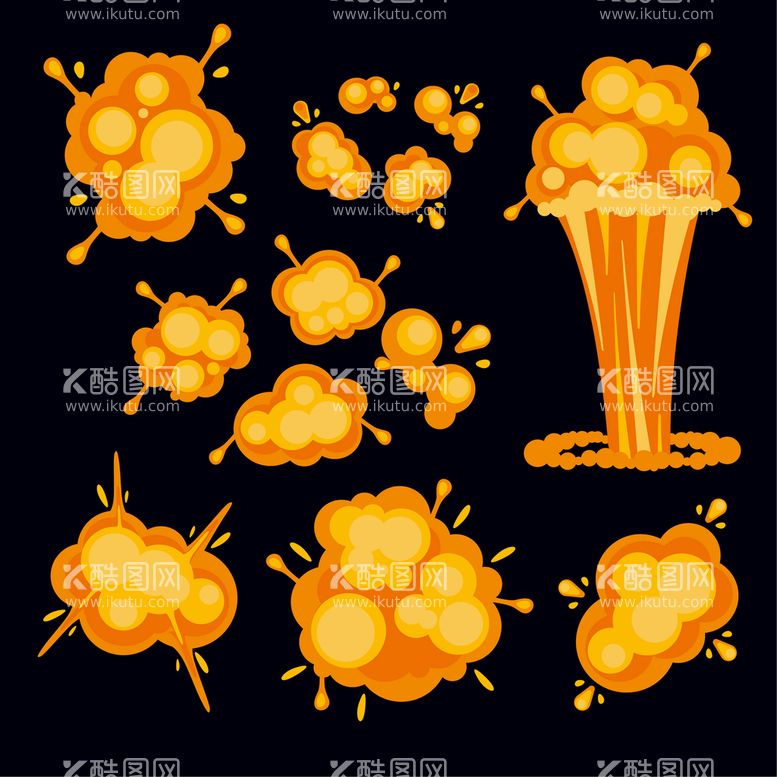 编号：95271409130629300893【酷图网】源文件下载-漫画爆炸效果手绘炸弹素材