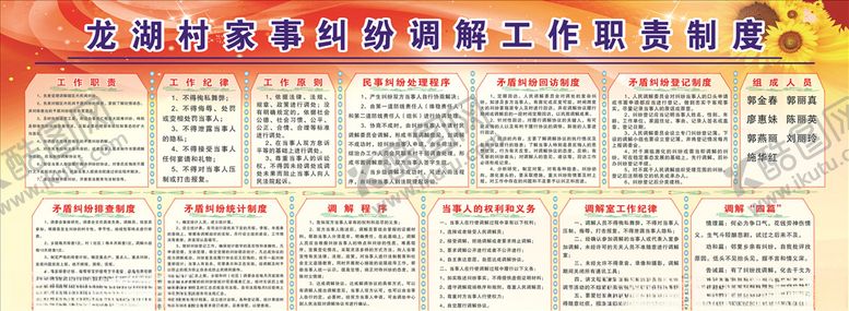编号：67917604191945128068【酷图网】源文件下载-调解室工作职责