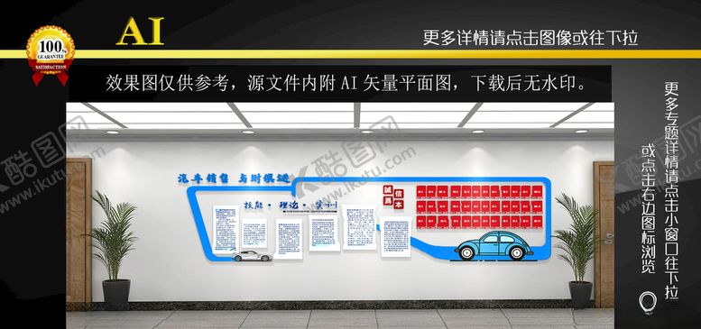 编号：64524804250808538117【酷图网】源文件下载-汽车文化墙4S店汽车保养