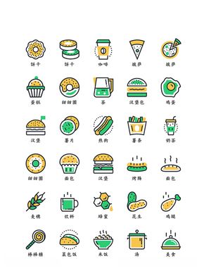美食图标食品图标餐饮图标