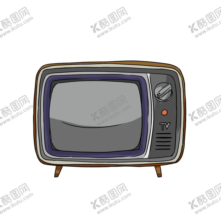 编号：42655110251511002695【酷图网】源文件下载-手绘复古电视机