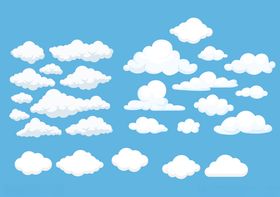 多样白云矢量素材图
