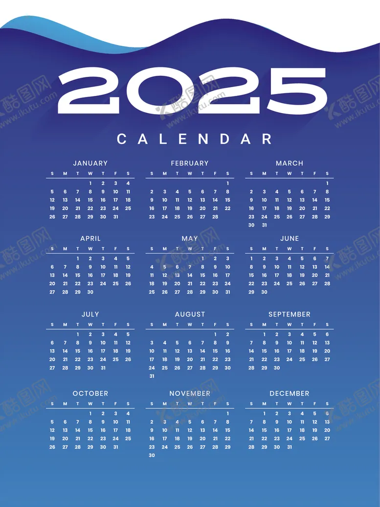 编号：44295601250738599299【酷图网】源文件下载-2025年挂历模版