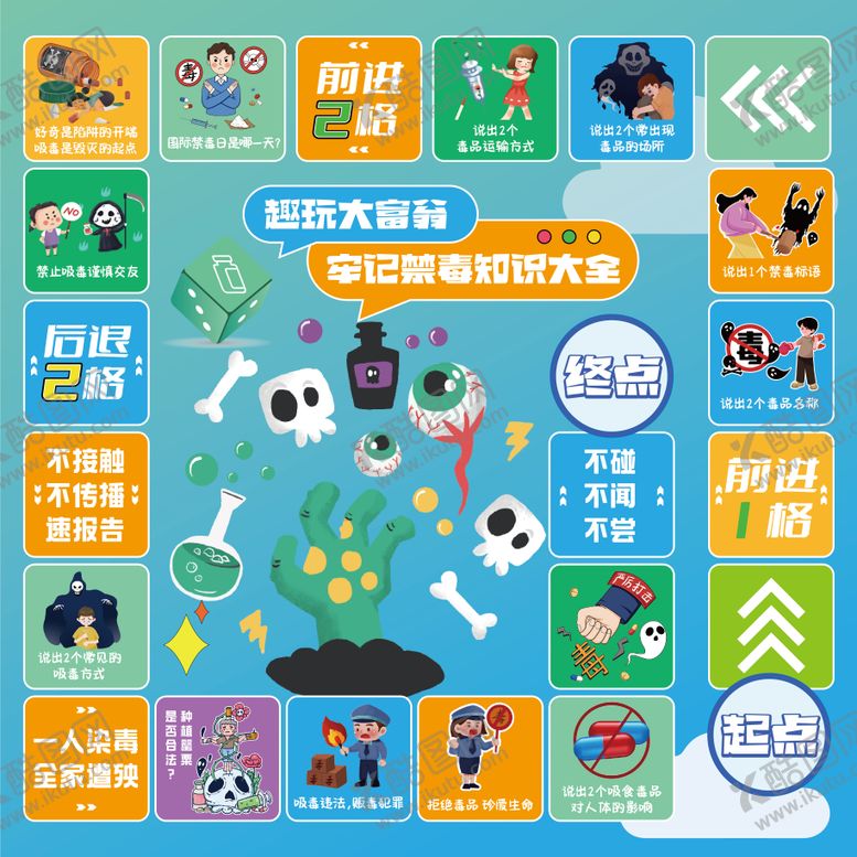 编号：21037803021816229786【酷图网】源文件下载-禁毒大富翁背景板