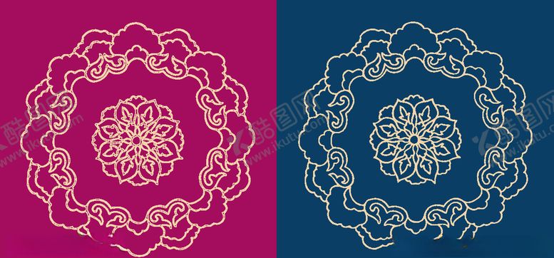 编号：98557009270339062741【酷图网】源文件下载-圆形底纹中国风矢量纹饰