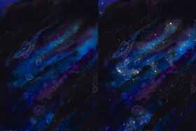 蓝色宇宙星云星空背景图片素材
