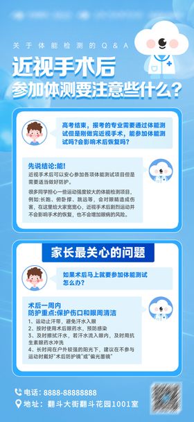 近视手术知识科普问答海报