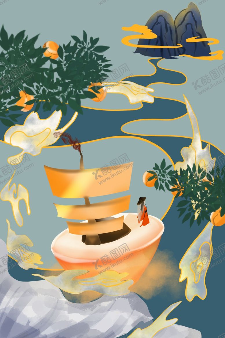 编号：47043209192056407425【酷图网】源文件下载-乘风破浪的黄桃