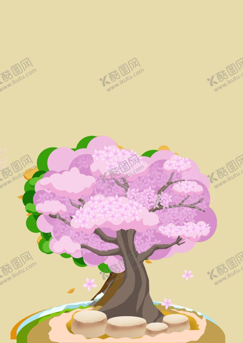 编号：15364410112102238468【酷图网】源文件下载-手绘春夏秋冬四季的树