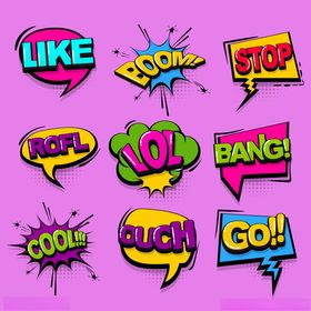 漫画风格文字框