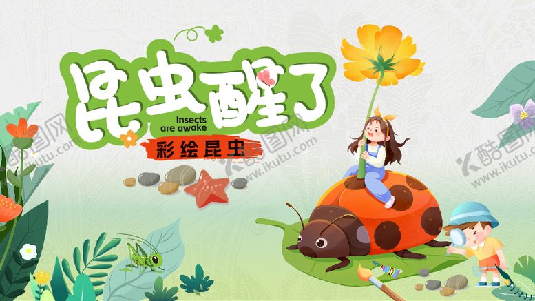 编号：67787508122210365425【酷图网】源文件下载-彩绘昆虫海报